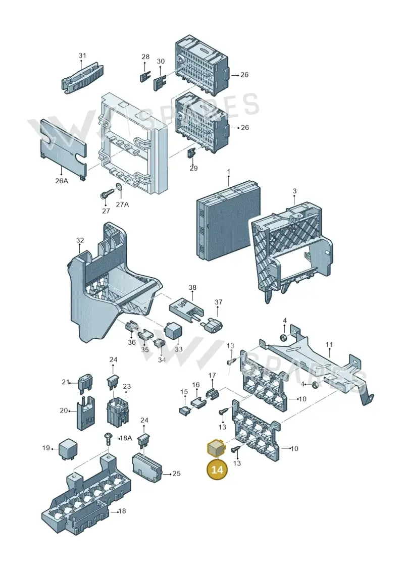 701915511 — Volkswagen Transp. caravelle (2011-2015) diagram 731937000, position 14