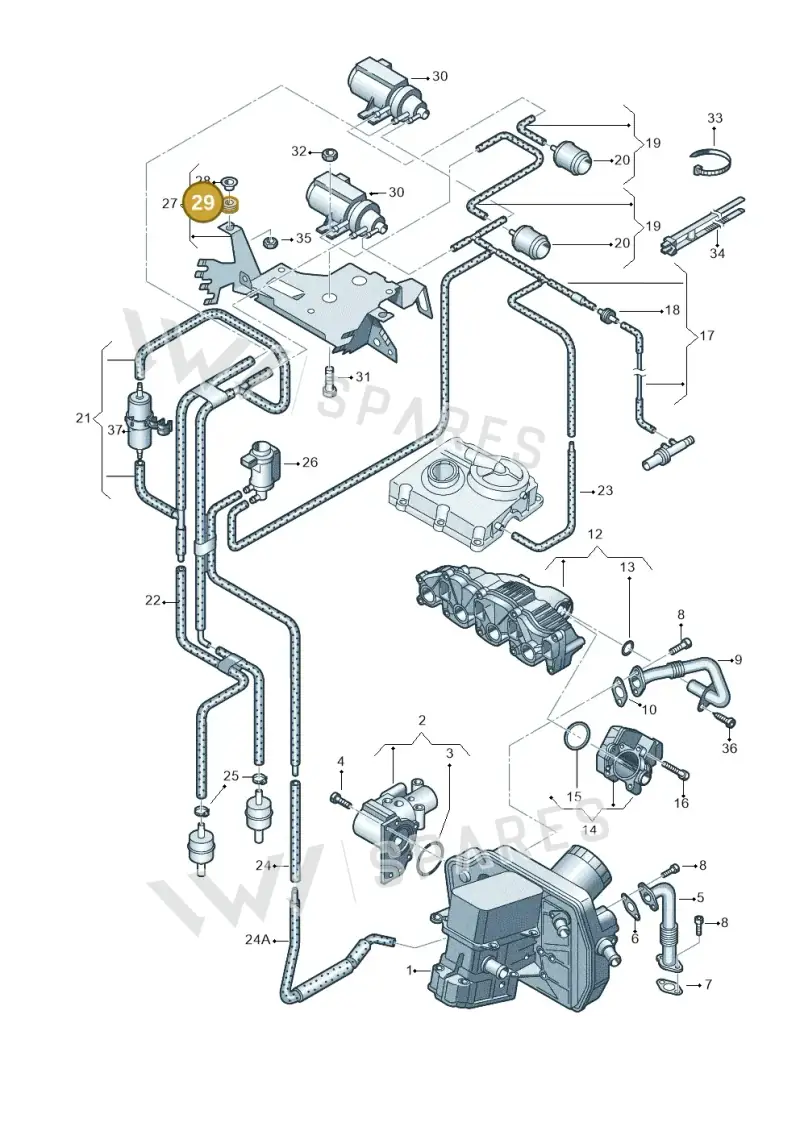 701955754 — Volkswagen Caravelle (2015-2019) diagram 732131600, position 29