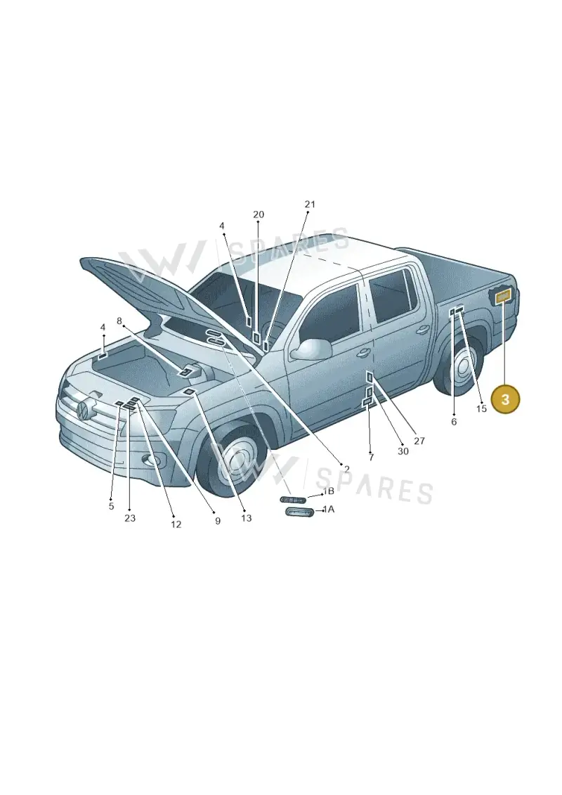 707010074Q — Volkswagen Amarok twin cab (2022-) diagram 683010000, position 3