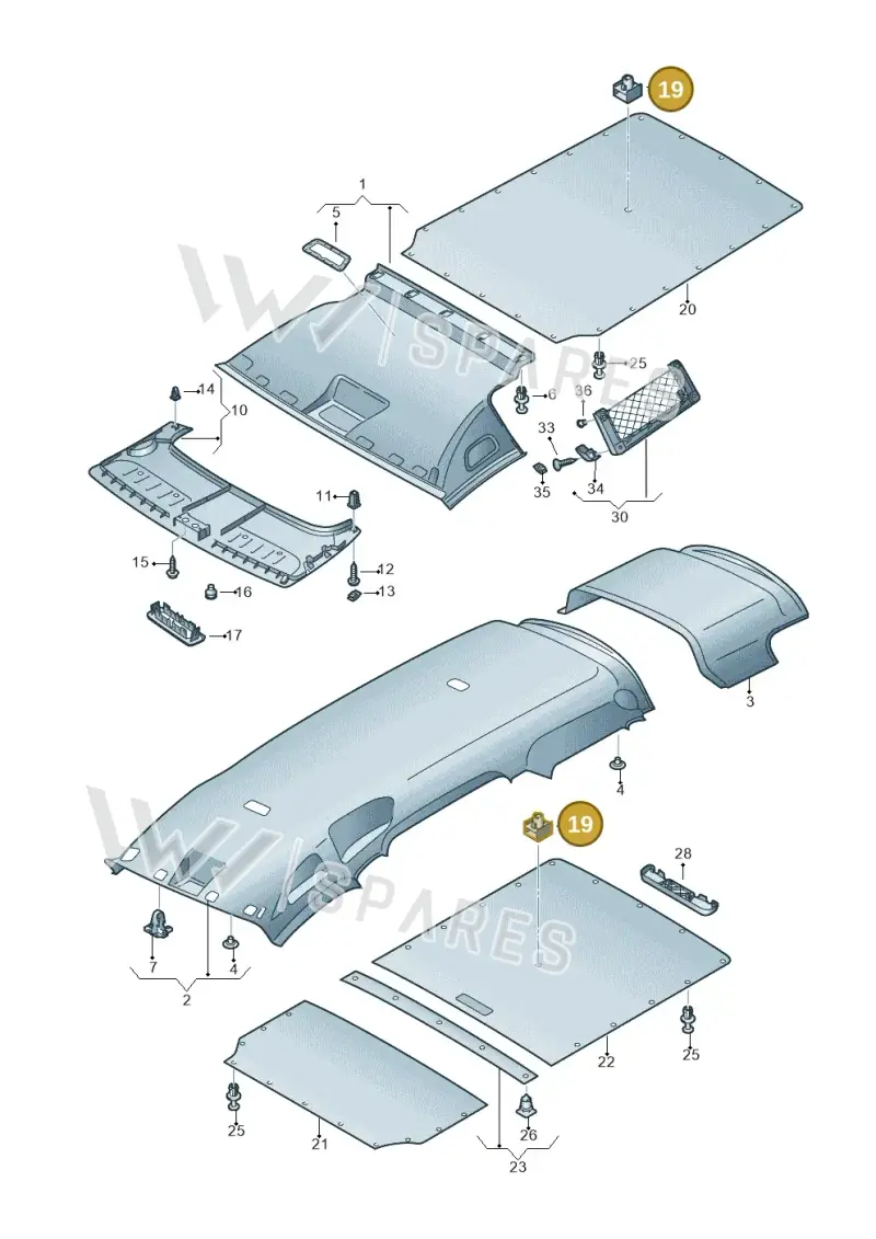 721827559 — Volkswagen Caddy kombi (2015-2020) diagram 866867550, position 19