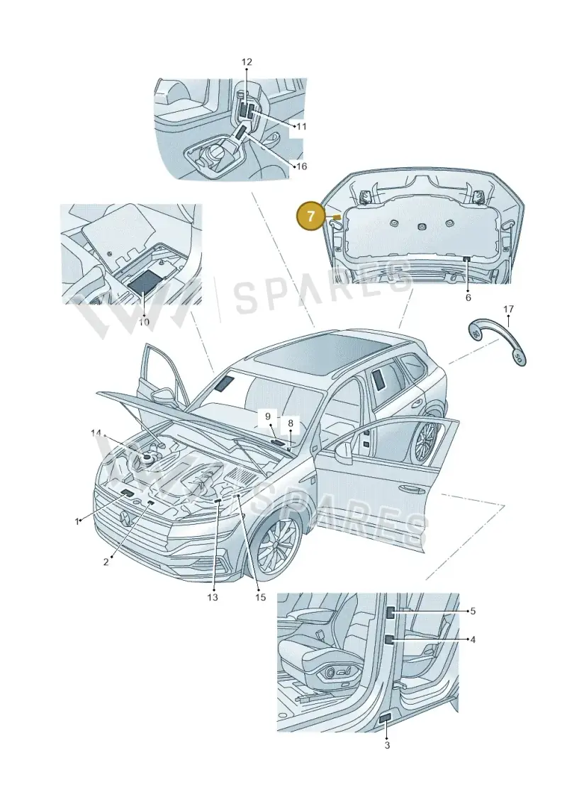 760010026B — Volkswagen Touareg (2017-2023) diagram 439010000, position 7