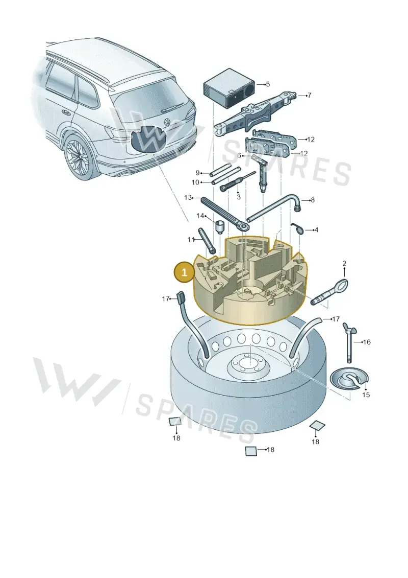 760012115AA — Volkswagen Touareg (2017-2023) diagram 439012010, position 1