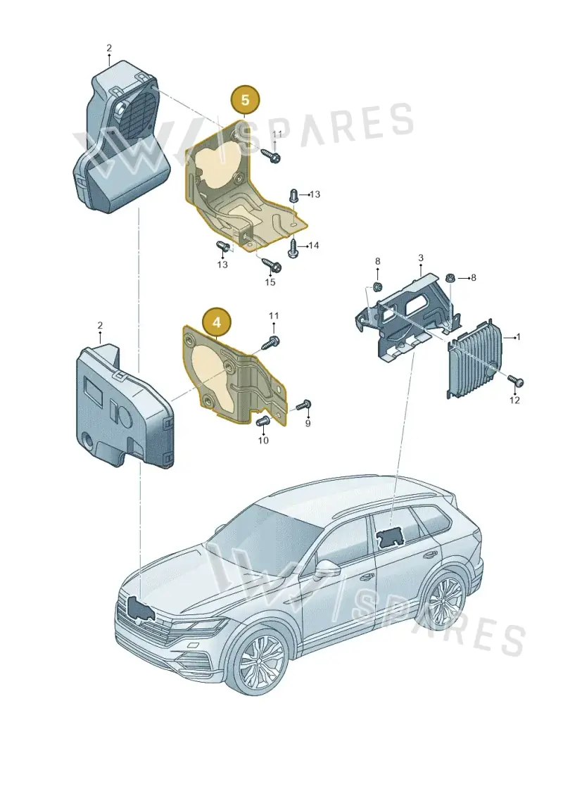 760035205B — Volkswagen Touareg (2017-2025) diagram 439035080, position 4+5