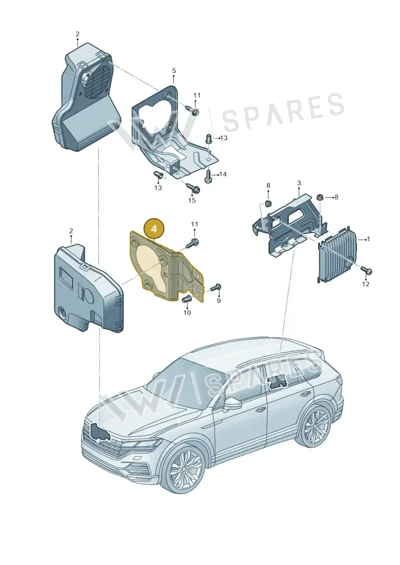 760035205 — Volkswagen Touareg (2017-2023) diagram 439035080, position 4