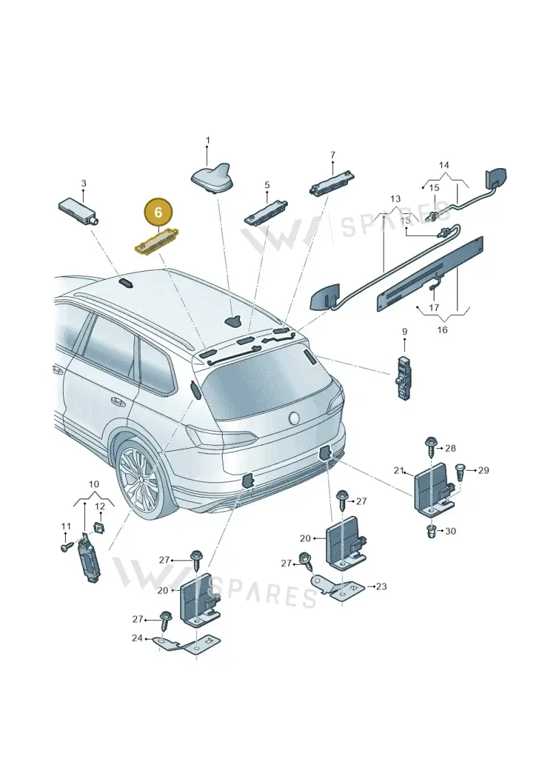 760035577A — Volkswagen Touareg (2017-2023) diagram 439035020, position 6