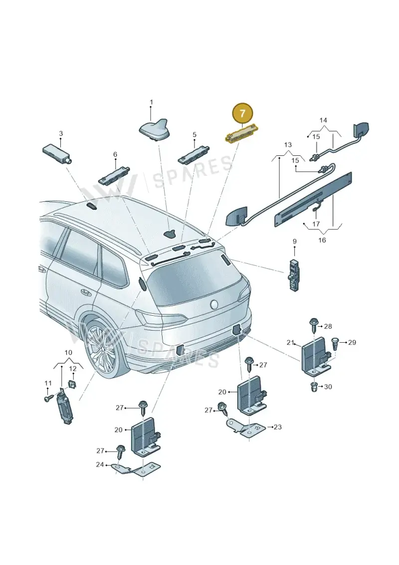760035577S — Volkswagen Touareg (2017-2023) diagram 439035020, position 7