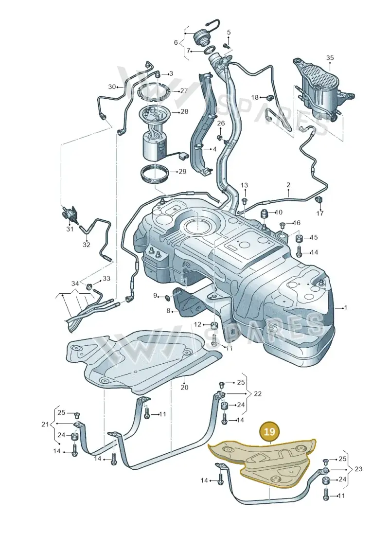 760298974A — Volkswagen Touareg (2017-2023) diagram 439201450, position 19
