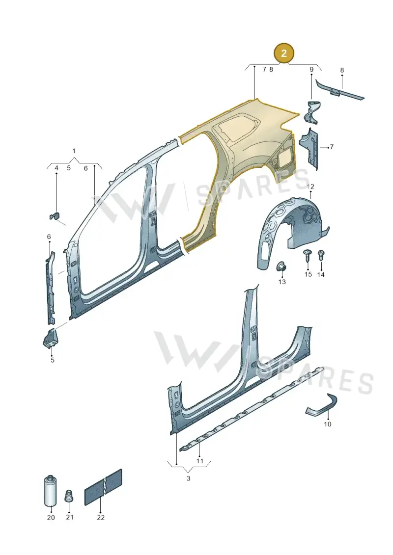 760809843 — Volkswagen Touareg (2017-2023) diagram 439809050, position 2