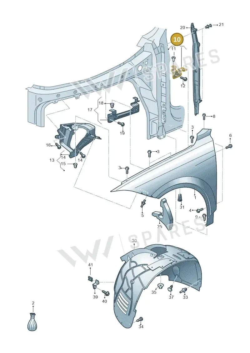 760821167 — Volkswagen Touareg (2017-2023) diagram 439821000, position 10