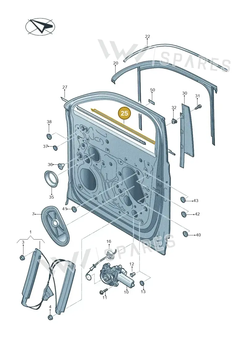 760837475BVNH — Volkswagen Touareg (2017-2023) diagram 439837600, position 25