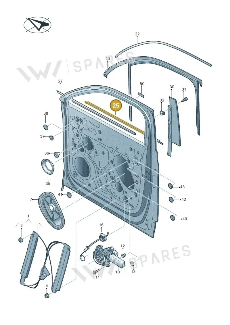 760837476C041 — Volkswagen Touareg (2017-2023) diagram 439837600, position 25