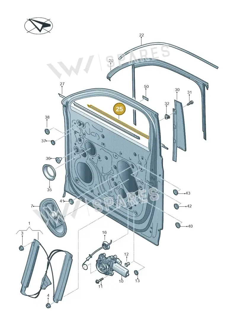 7608374775AP — Volkswagen Touareg (2017-2023) diagram 439837600, position 25