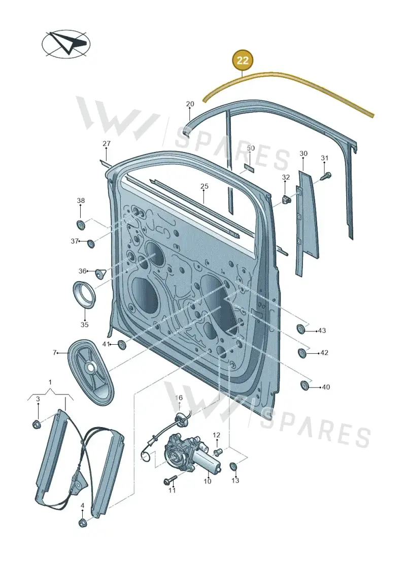 760837643C7Z7 — Volkswagen Touareg (2017-2023) diagram 439837600, position 22