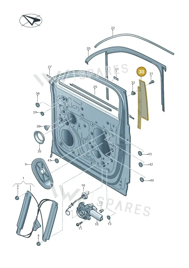 760837902A041 — Volkswagen Touareg (2017-2023) diagram 439837600, position 30