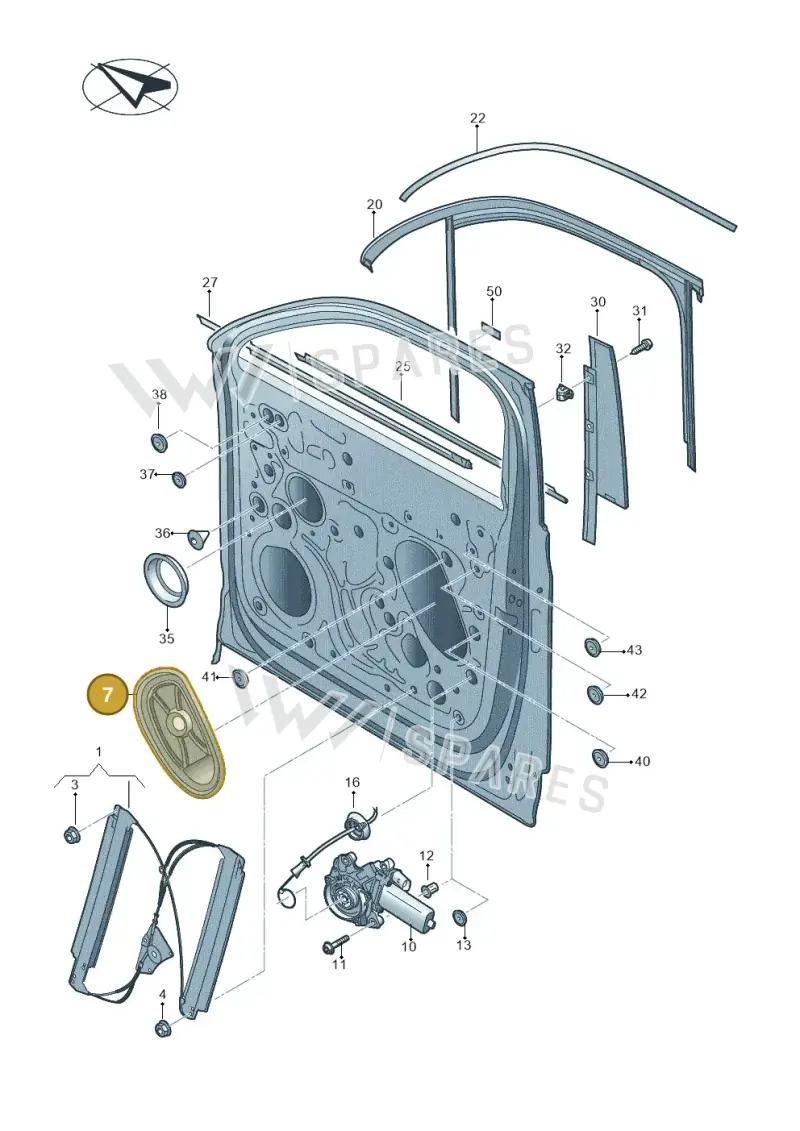 760837916B — Volkswagen Touareg (2017-2023) diagram 439837600, position 7