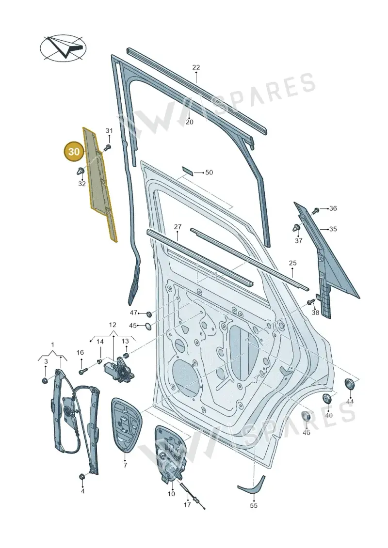 760839901A041 — Volkswagen Touareg (2017-2023) diagram 439839600, position 30