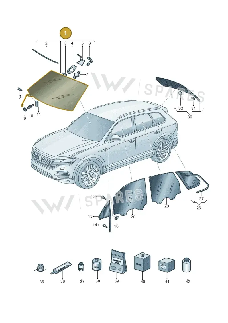 760845011BDNVB — Volkswagen Touareg (2017-2025) diagram 439845000, position 1