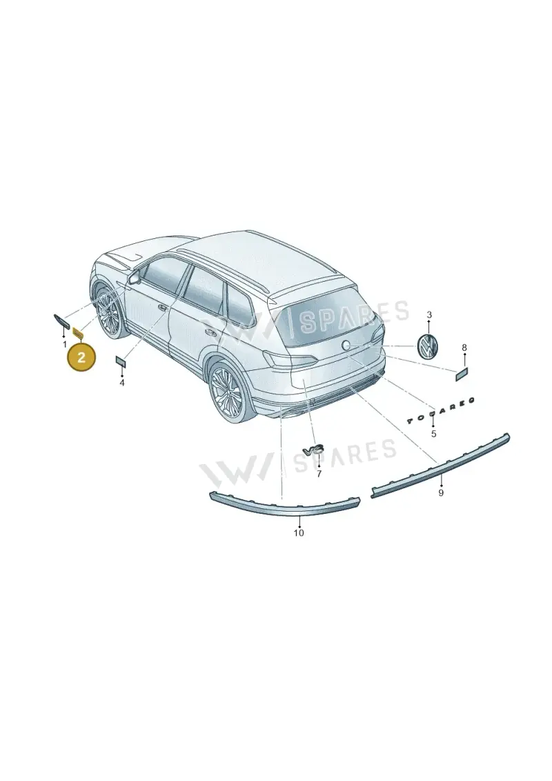 760853689KDPJ — Volkswagen Touareg (2017-2023) diagram 439853050, position 2