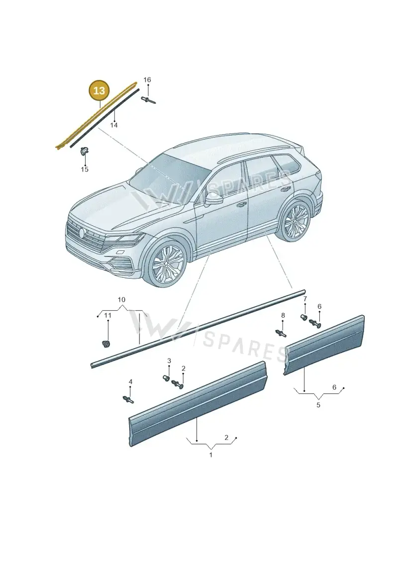7608543289B9 — Volkswagen Touareg (2017-2023) diagram 439853020, position 13