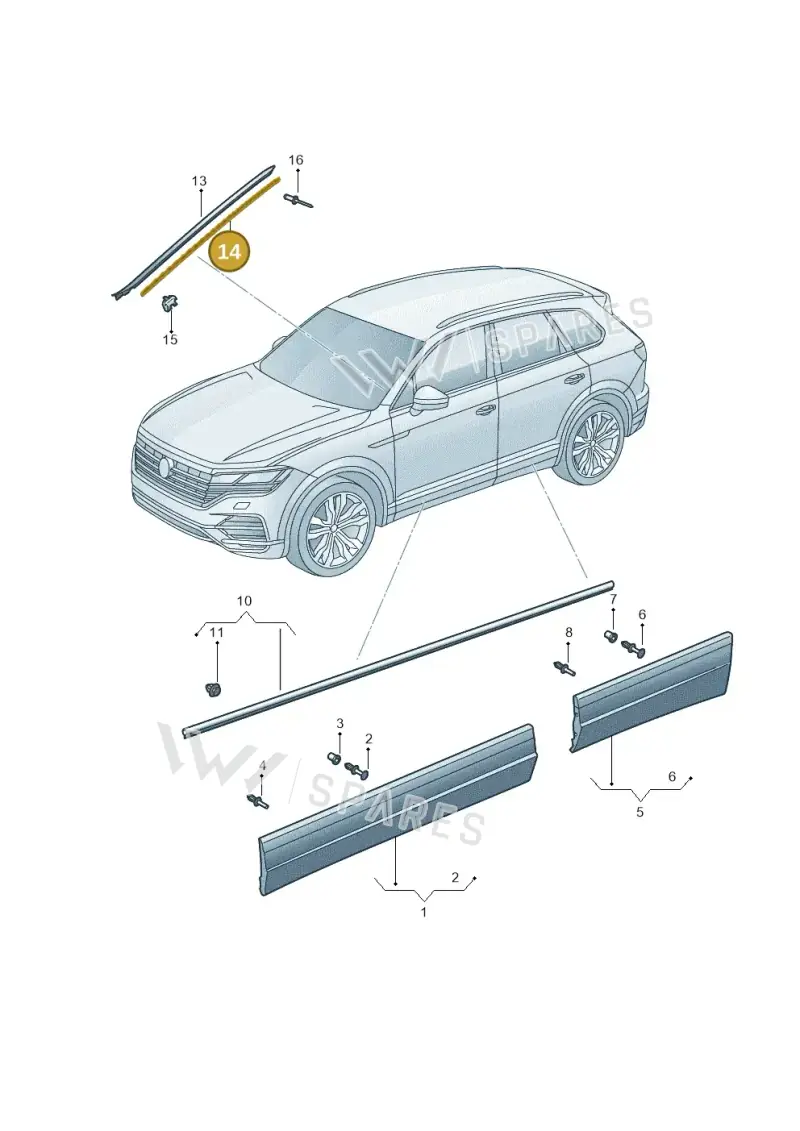 760854541 — Volkswagen Touareg (2017-2023) diagram 439853020, position 14