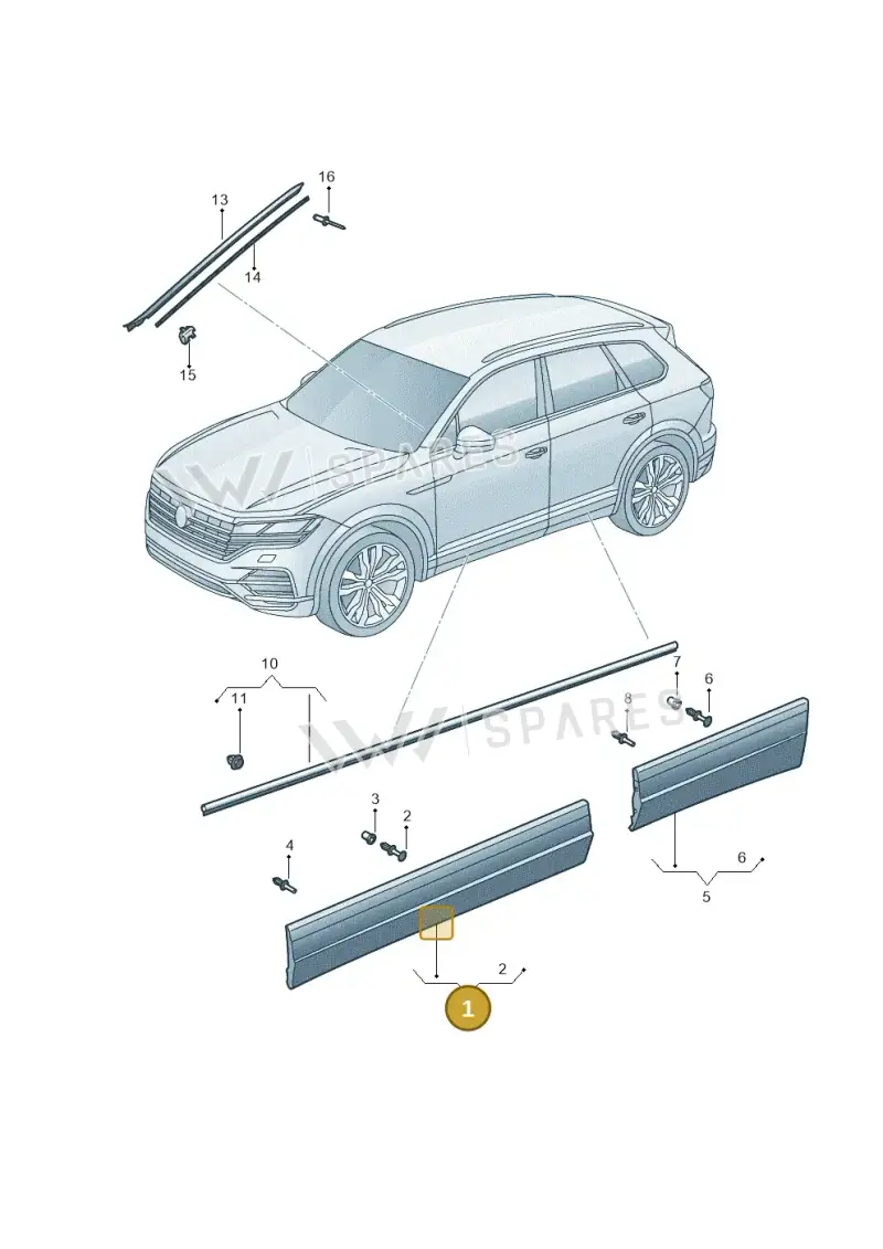 760854940DGRU — Volkswagen Touareg (2017-2023) diagram 439853020, position 1
