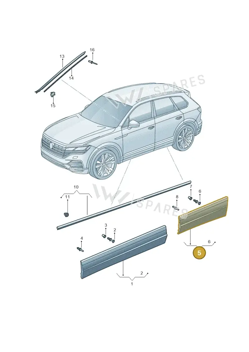 760854949DGRU — Volkswagen Touareg (2017-2023) diagram 439853020, position 5