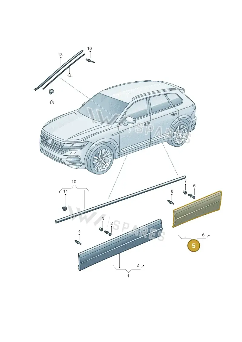 760854950FGRU — Volkswagen Touareg (2017-2023) diagram 439853020, position 5