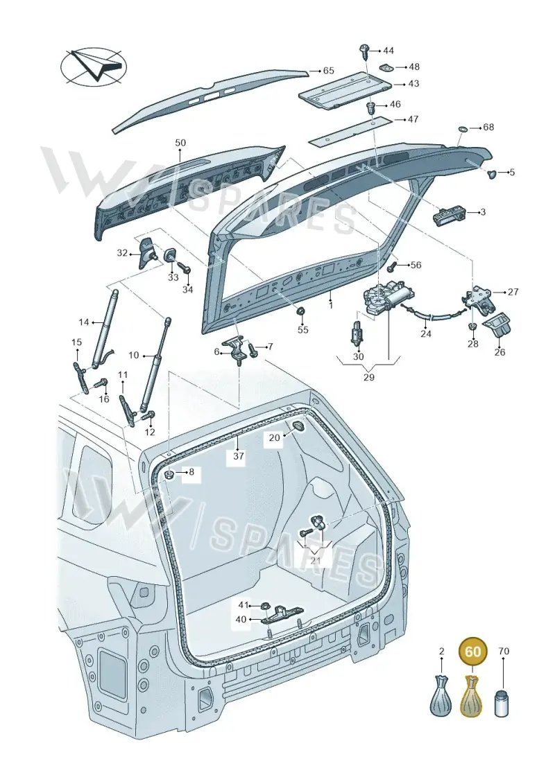 760898533 — Volkswagen Touareg (2017-2023) diagram 439827000, position 60