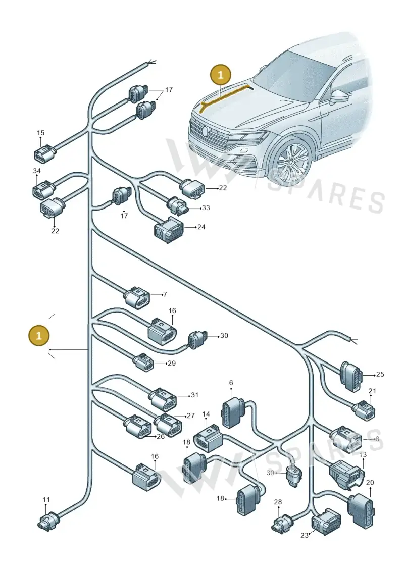 760971071 — Volkswagen Touareg (2017-2023) diagram 439971060, position 1