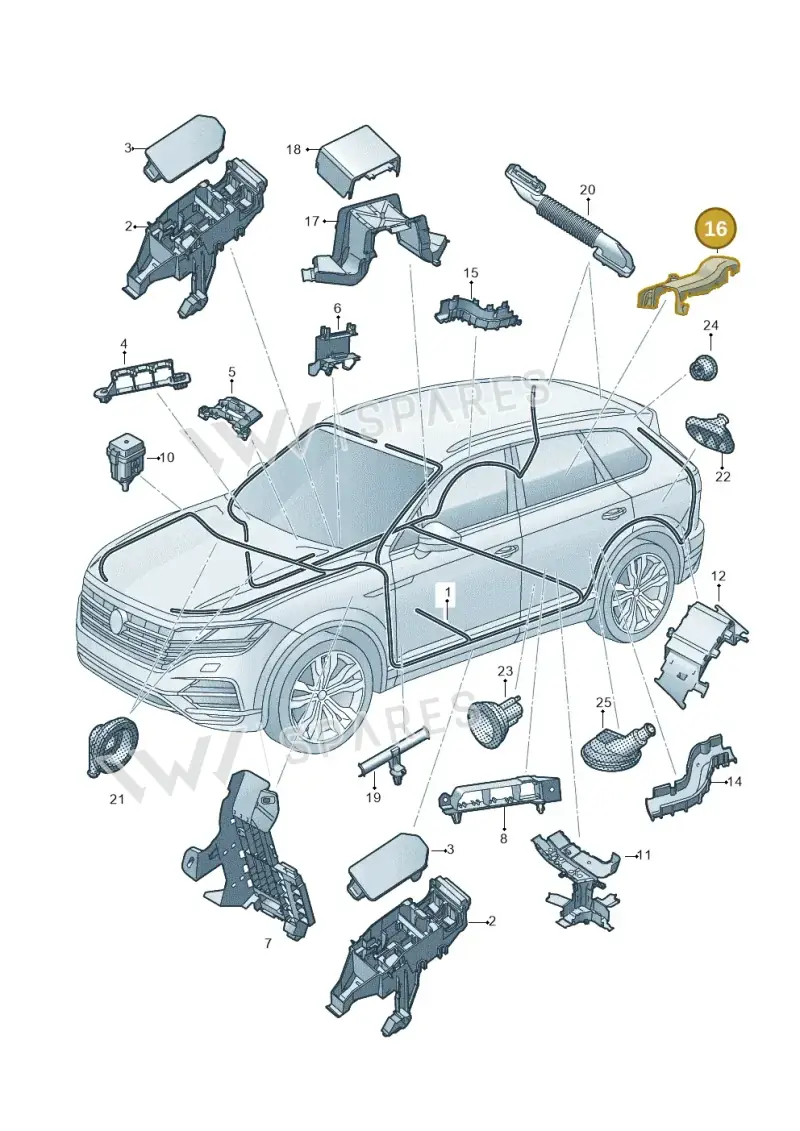760971341 — Volkswagen Touareg (2017-2023) diagram 439971082, position 16