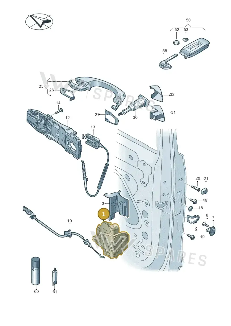 761837016 — Volkswagen Touareg (2017-2023) diagram 439837000, position 1