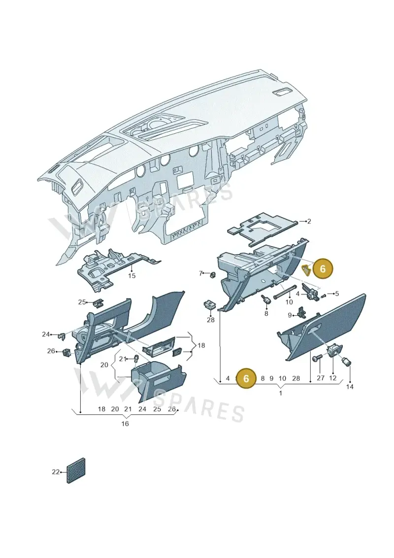 762858544 — Volkswagen Touareg (2017-2023) diagram 439857020, position 6