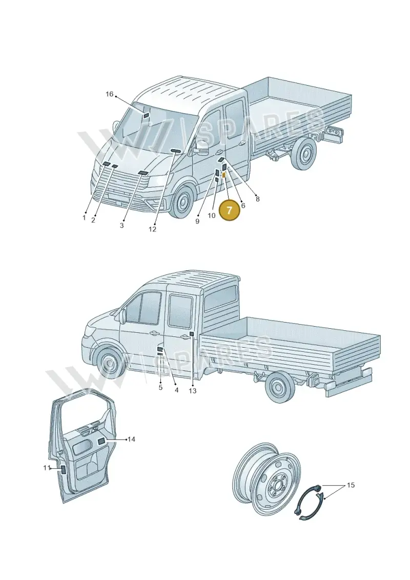 7C0010025A — Volkswagen MAN TGE 35 (2016-2021) diagram 807010000, position 7