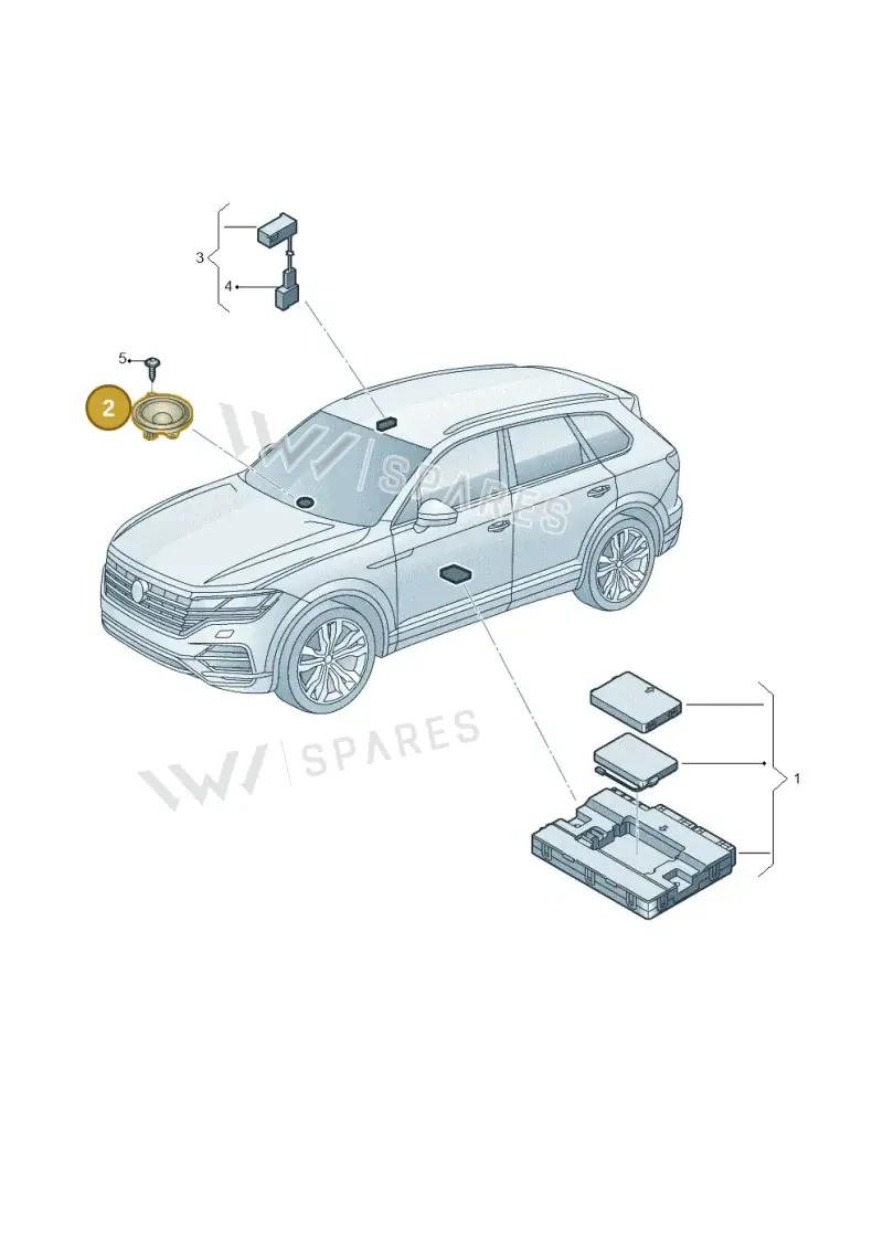 7C0035397A — Volkswagen Touareg (2017-2023) diagram 439035060, position 2