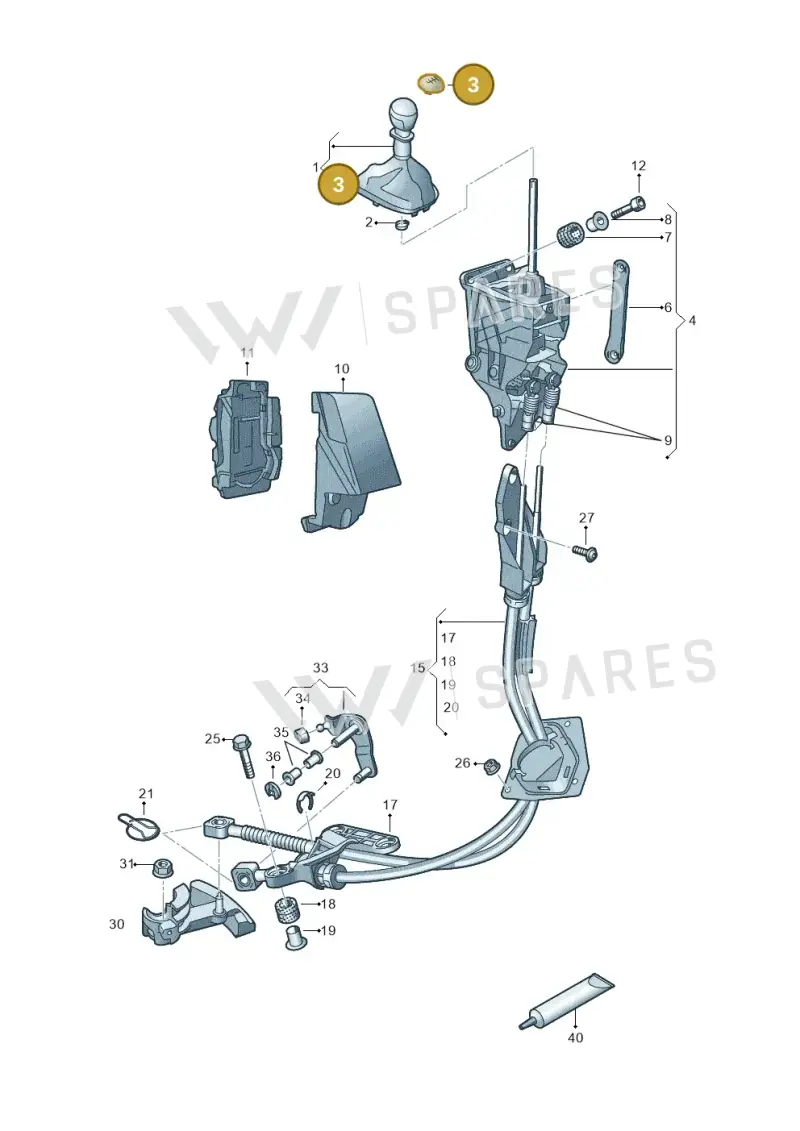 7C0711144 — Volkswagen MAN TGE 55 (2016-2021) diagram 807711030, position 3