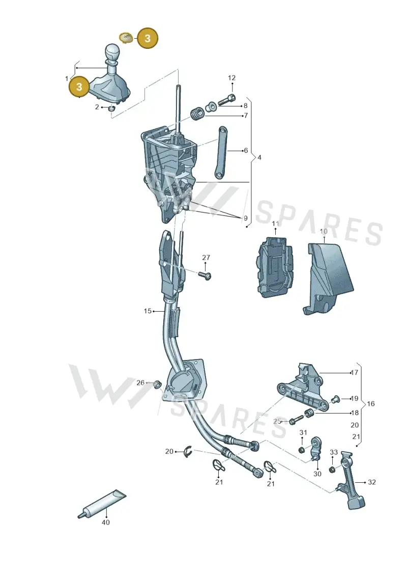 7C0711144 — Volkswagen MAN TGE 55 (2016-2021) diagram 807711040, position 3