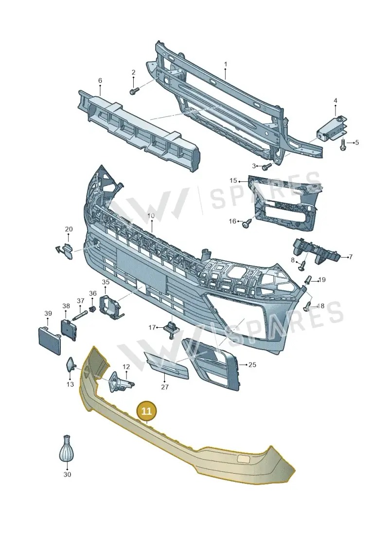 7C0807819D9B9 — Volkswagen E-Crafter 35 (2018-2024) diagram 806807000, position 11