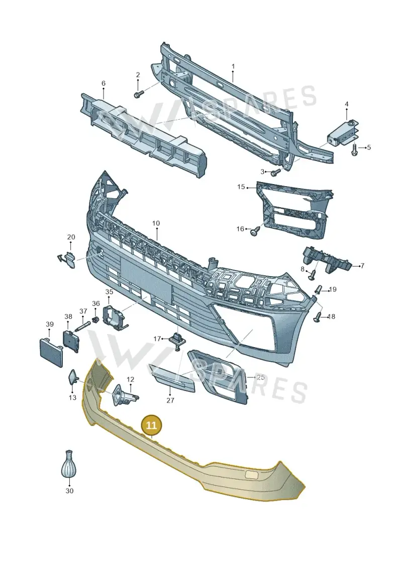 7C0807819EGRU — Volkswagen E-Crafter 35 (2018-2024) diagram 806807000, position 11
