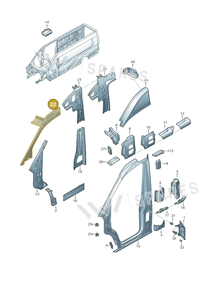 7C0809177A — Volkswagen E-Crafter 35 (2018-2024) diagram 806809250, position 22