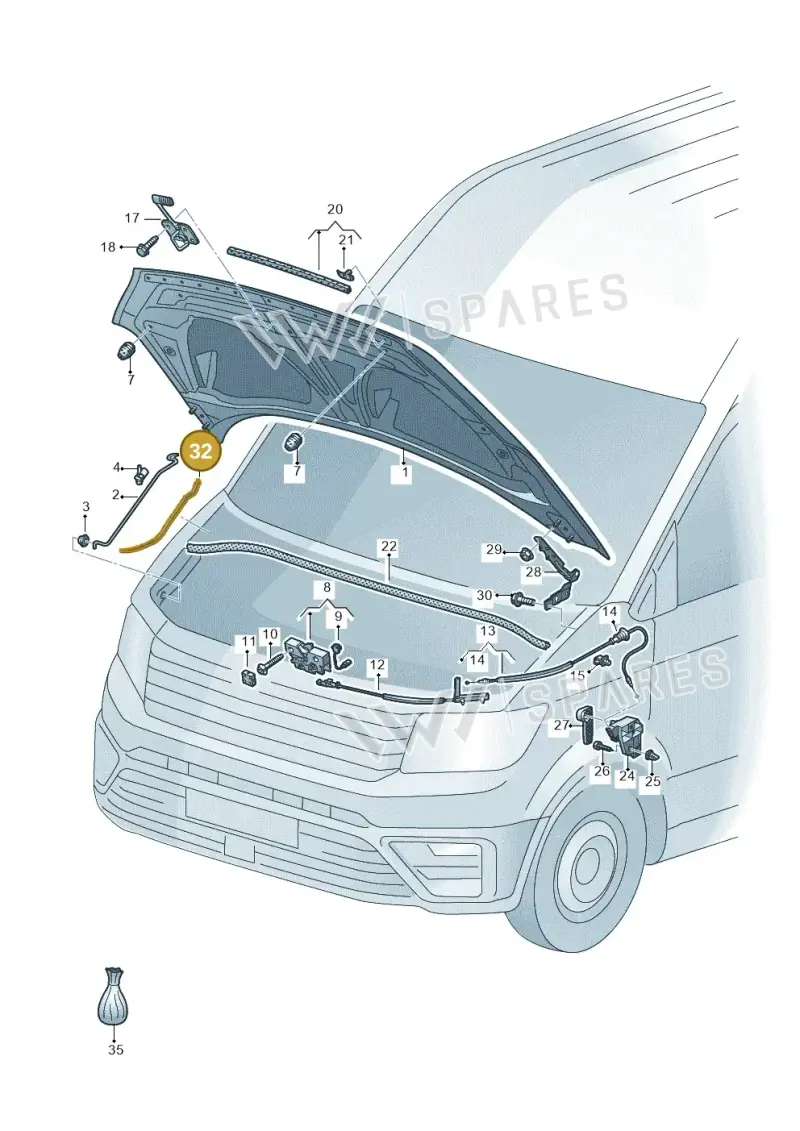 7C0823729 — Volkswagen MAN TGE 55 (2016-2021) diagram 806823000, position 32