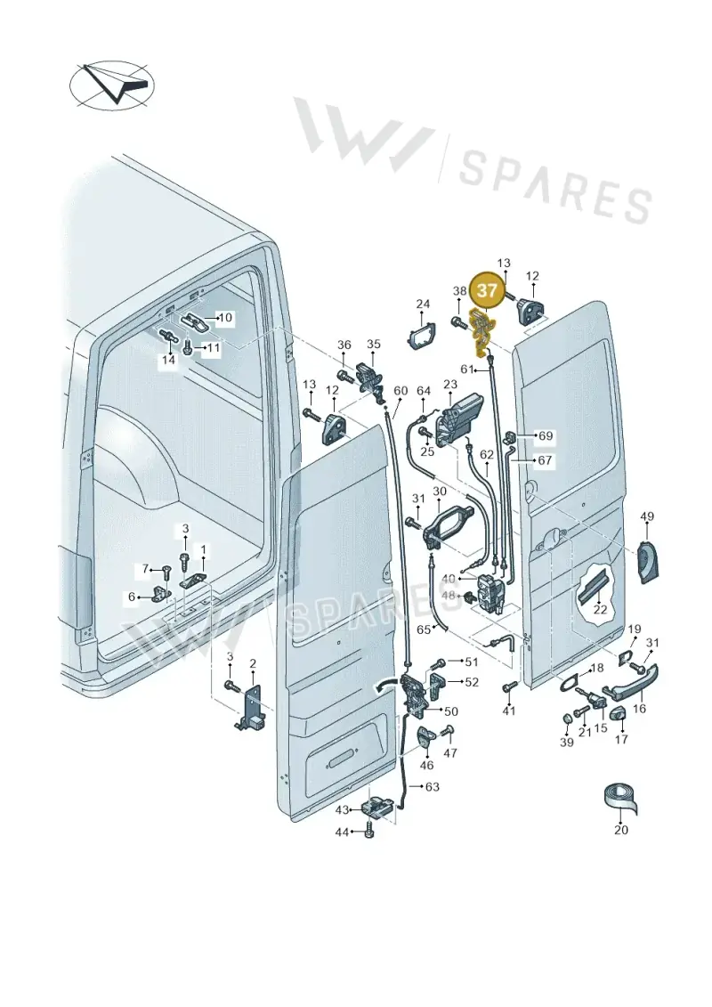 7C0827162B — Volkswagen E-Crafter 35 (2018-2024) diagram 806827650, position 37