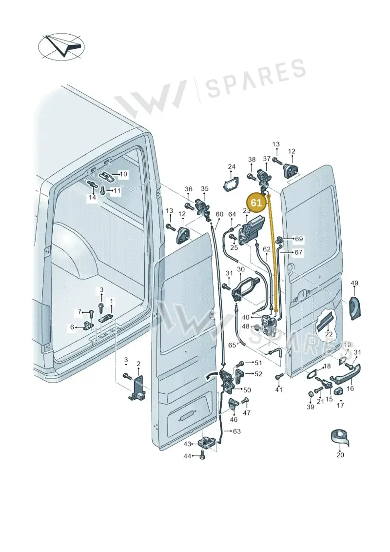 7C0827532D — Volkswagen E-Crafter 35 (2018-2024) diagram 806827650, position 61