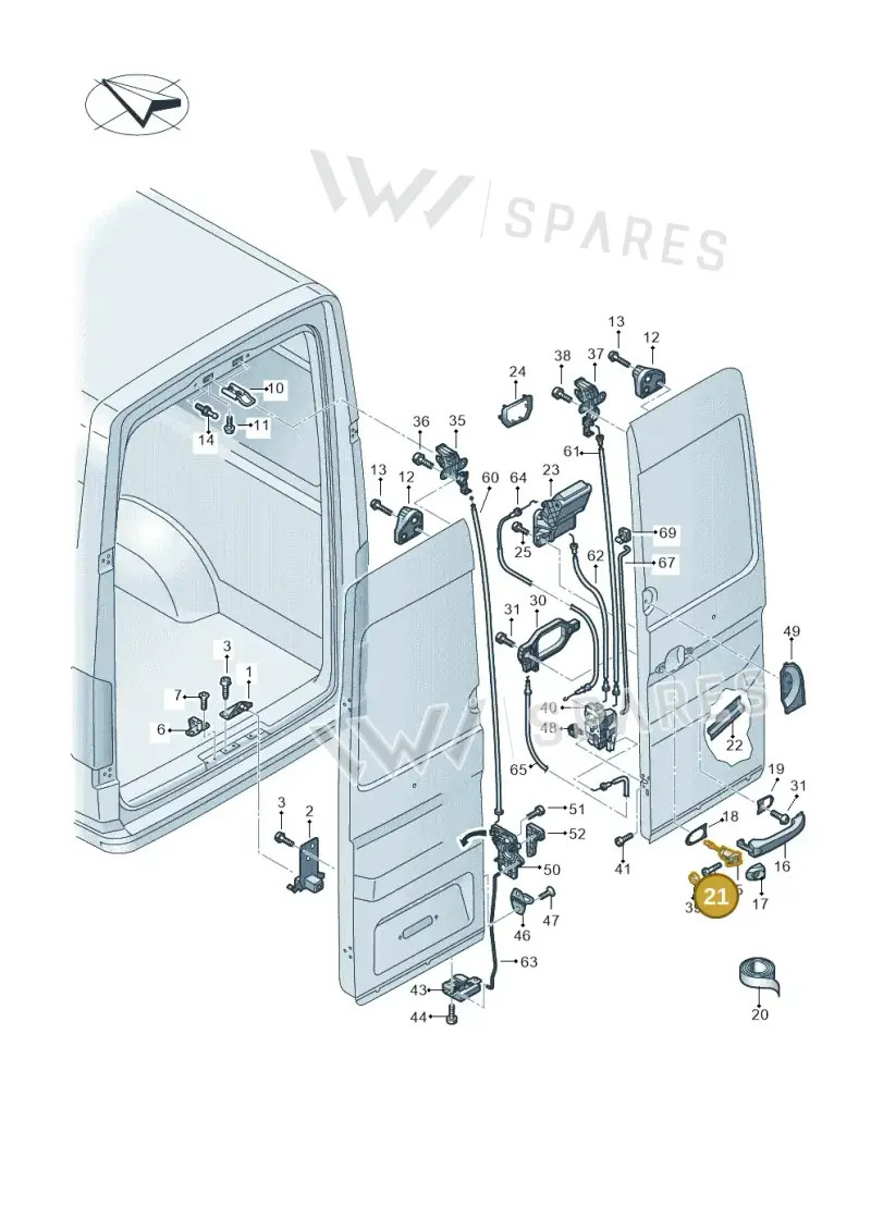 7C0827569 — Volkswagen E-Crafter 35 (2018-2024) diagram 806827650, position 21