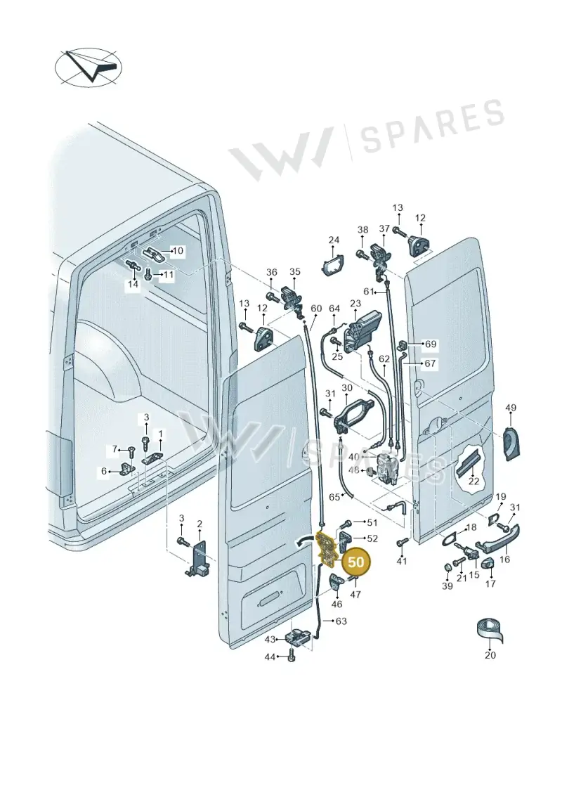 7C0827583 — Volkswagen E-Crafter 35 (2018-2024) diagram 806827650, position 50