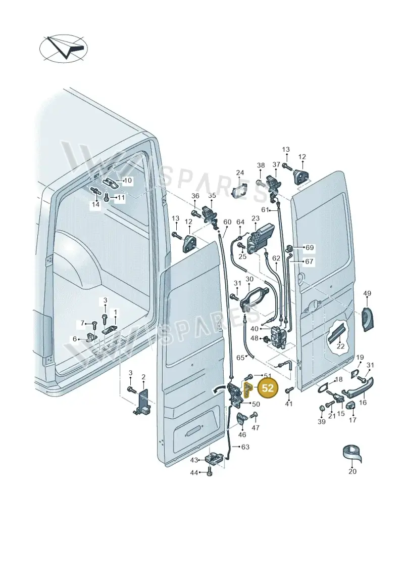 7C0827618A — Volkswagen E-Crafter 35 (2018-2024) diagram 806827650, position 52