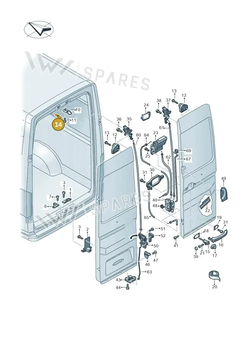7C0827683 — Volkswagen E-Crafter 35 (2018-2024) diagram 806827650, position 14