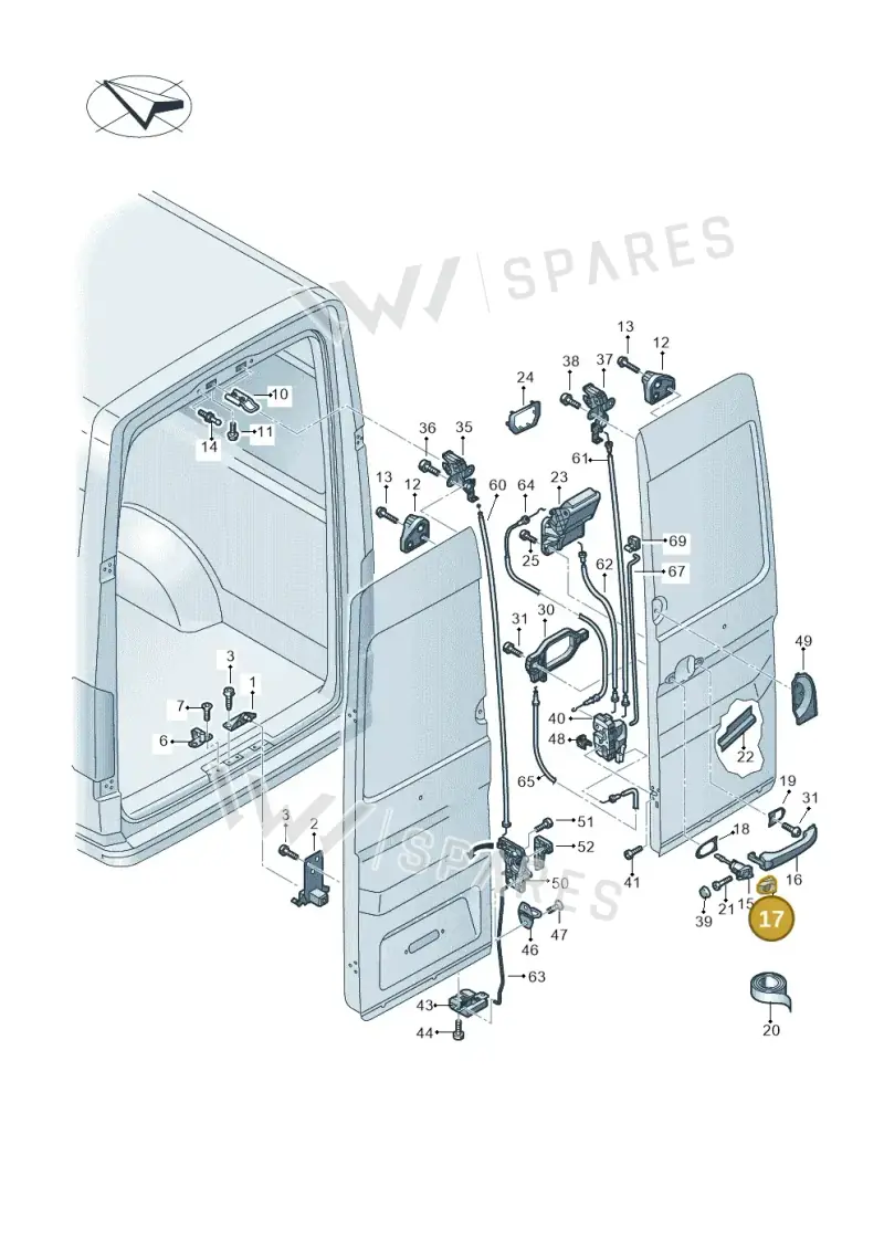 7C0837879A3FZ — Volkswagen MAN TGE 55 (2016-2021) diagram 806827650, position 17
