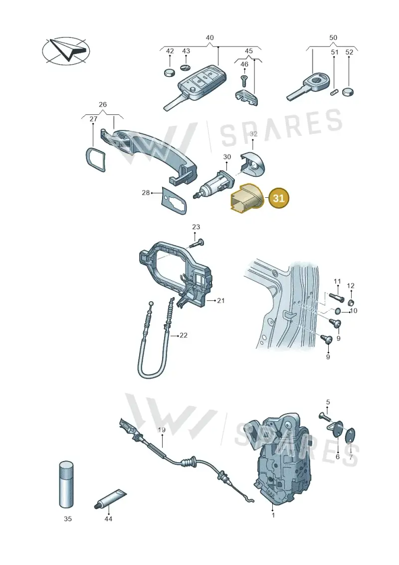 7C0837879A3FZ — Volkswagen E-Crafter 35 (2018-2024) diagram 806837000, position 31