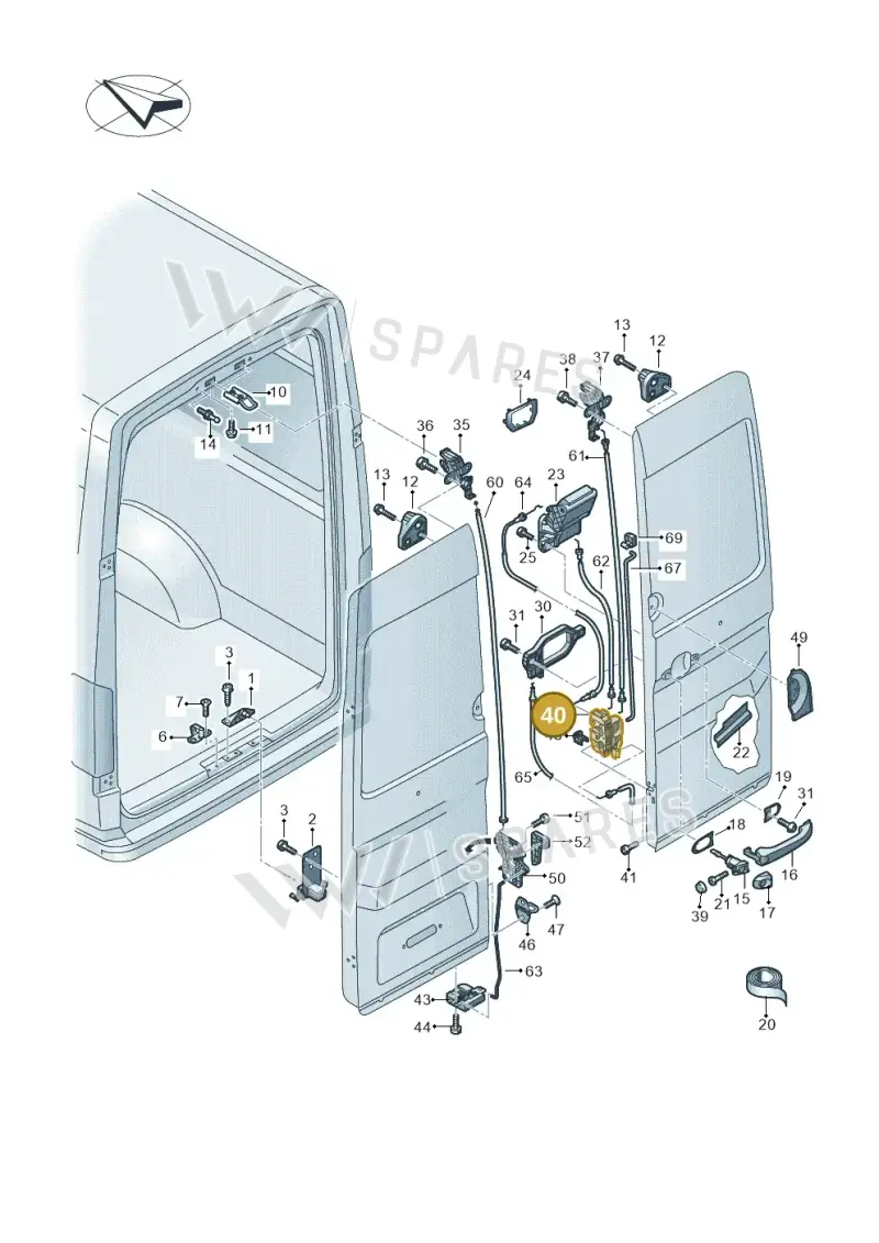 7C0843014CT — Volkswagen MAN TGE 55 (2016-2021) diagram 806827650, position 40