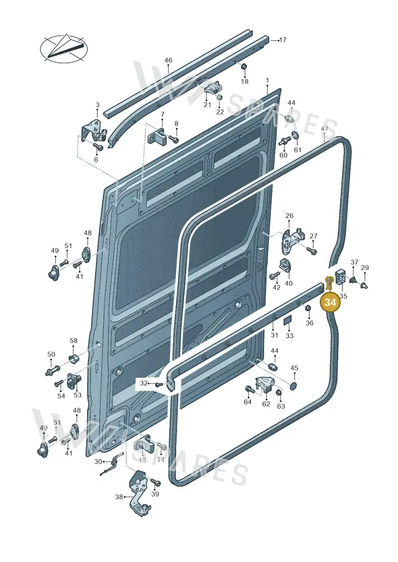 7C0843190A — Volkswagen E-Crafter 35 (2018-2024) diagram 806843100, position 34